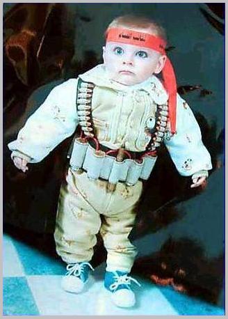 Infant suicide bomber - shows the conditioning that makes a child to become a martyr